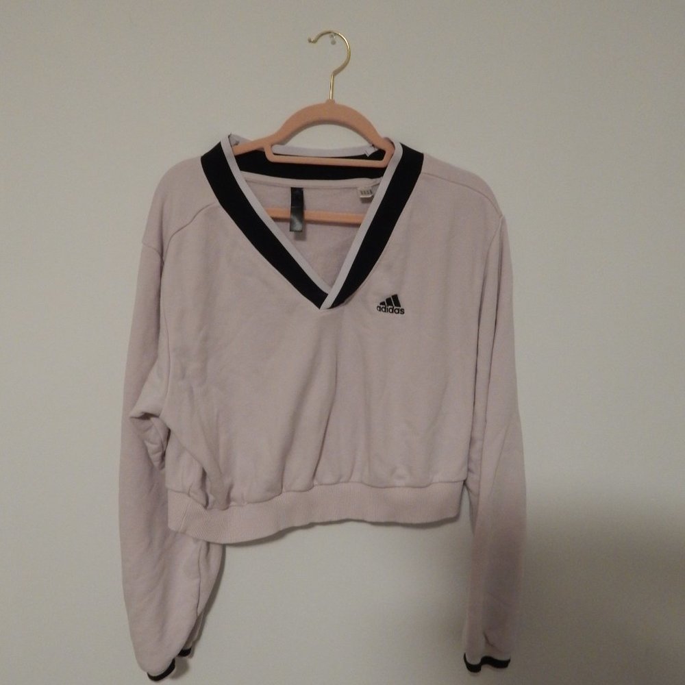 Adidas Cropped V-Neck Sweater
